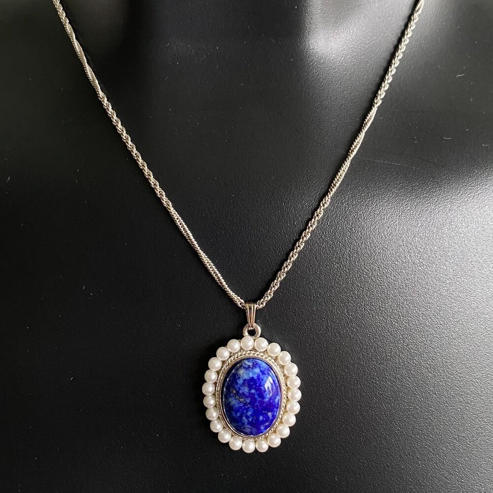 Butler FAC Lapis Lazuli & Seed Pearl Necklace NWT​​​